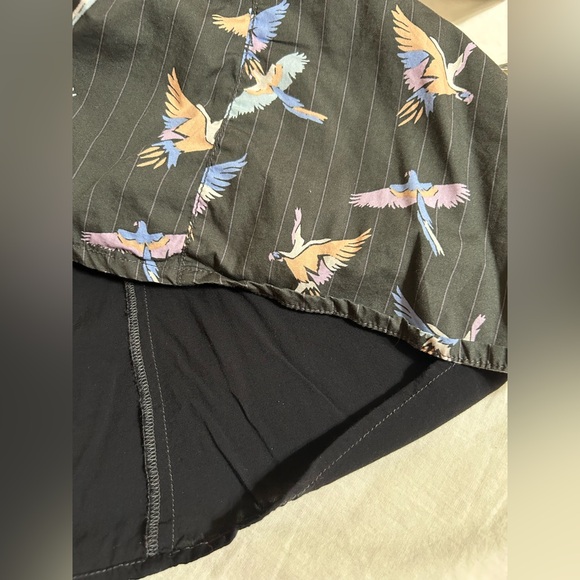 FREE PEOPLE Strapless BIRD PRINT Sunshine of Your Love pocket Mini Dress - Picture 13 of 13